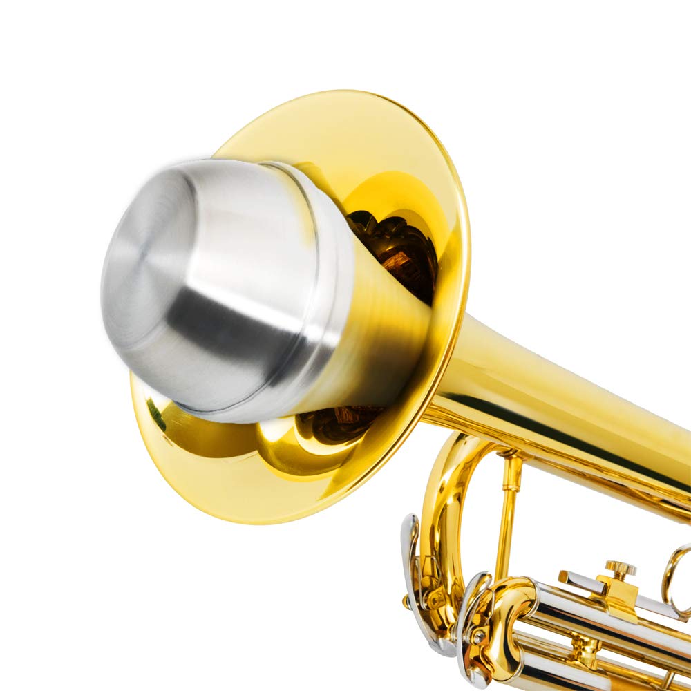 EASTROCK Trumpet Straight Mute Silencer in Aluminum with Rubber Cork