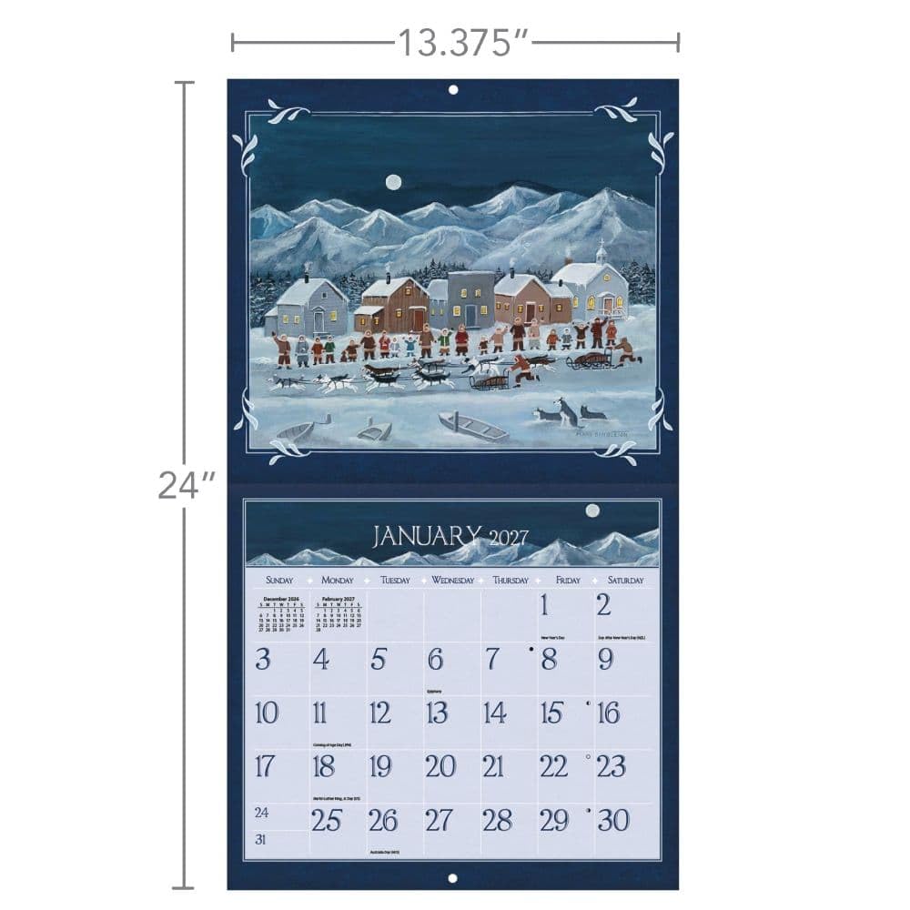 Lang Folk Art Special Edition 2027 Wall Calendar by Mary Singleton