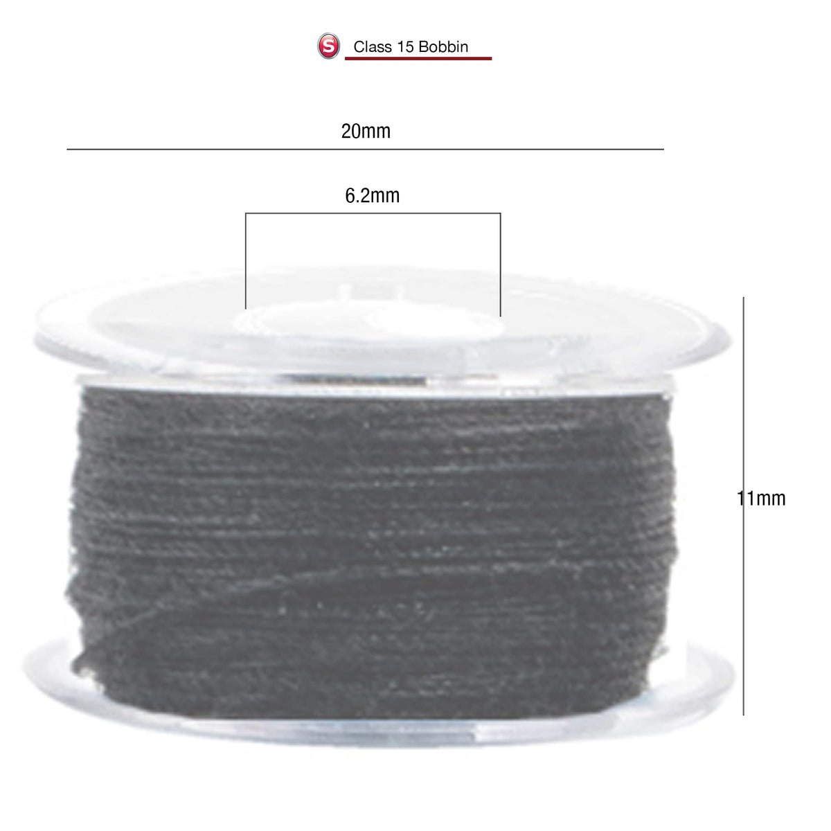 SINGER SINGER 42145 Class 15 Black & White Threaded Bobbins, Black, White 12 Count