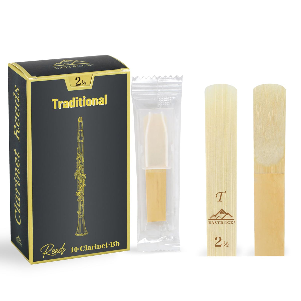 EASTROCK Bb Clarinet Reeds 2.5 10 Pack