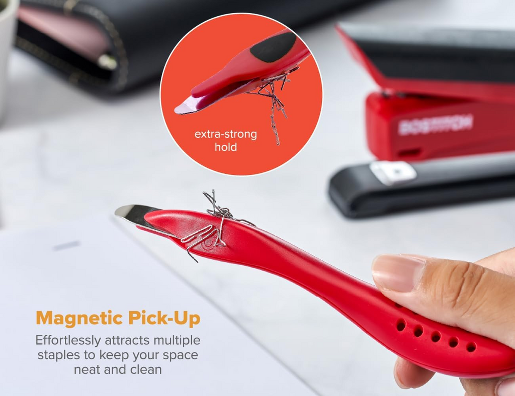 Bostitch Professional Magnetic Easy Staple Remover, Primary Colors, 3 Pack