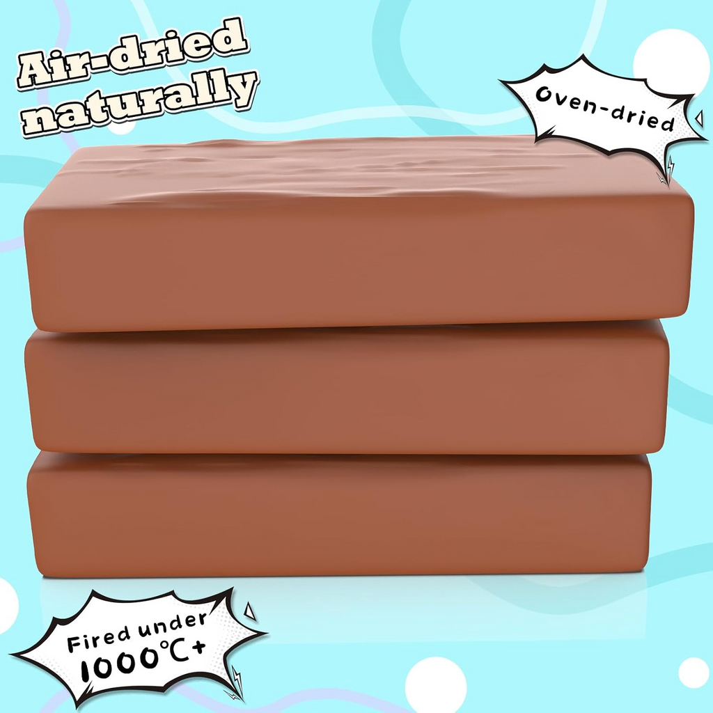 Premium Air Dry Clay for Kids - Natural Modeling Pottery Clay for Wheel, 3.3lbs