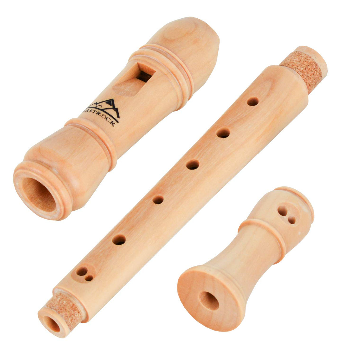Eastrock 3 Piece Baroque Style Soprano Recorder Instrument C Key with Case