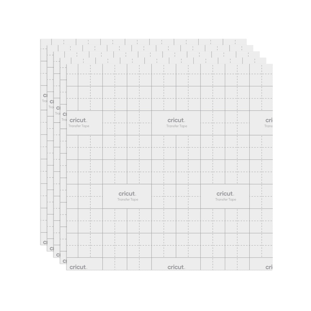 Cricut Transfer Tape – 75 Sheets, 12" × 12", Clear with Alignment Grid