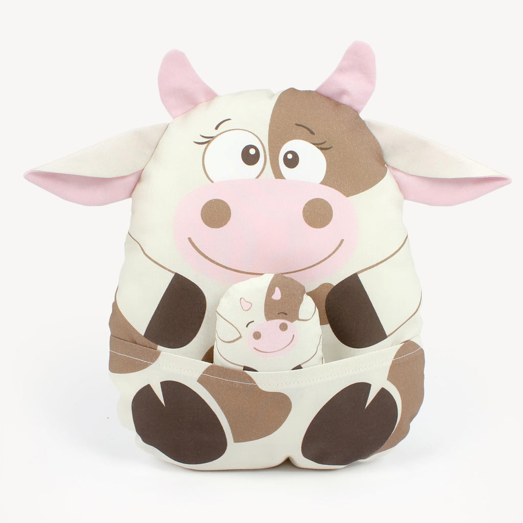 kullaloo Cut & Sew Fabric Panel – Farm Animal Sewing Kit for Beginners – DIY Craft Kit for Girls & Boys with Cow, Pig, Dog & Cat (Happy Farm)