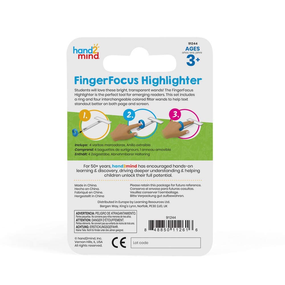 hand2mind FingerFocus Highlighter, Guided Reading Strips