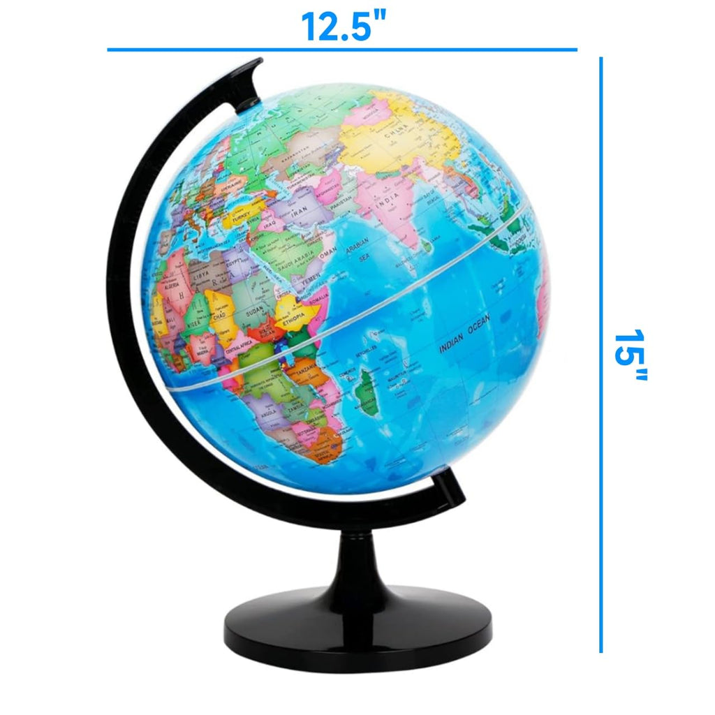 DIY 12-Inch World Globe Building Kit with Magnifying Glass – Hands-On Geography, STEM & Educational Learning