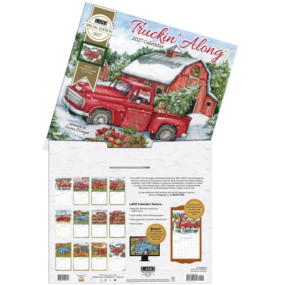 Truckin Along Special Edition 2027 Wall Calendar by Susan Winget