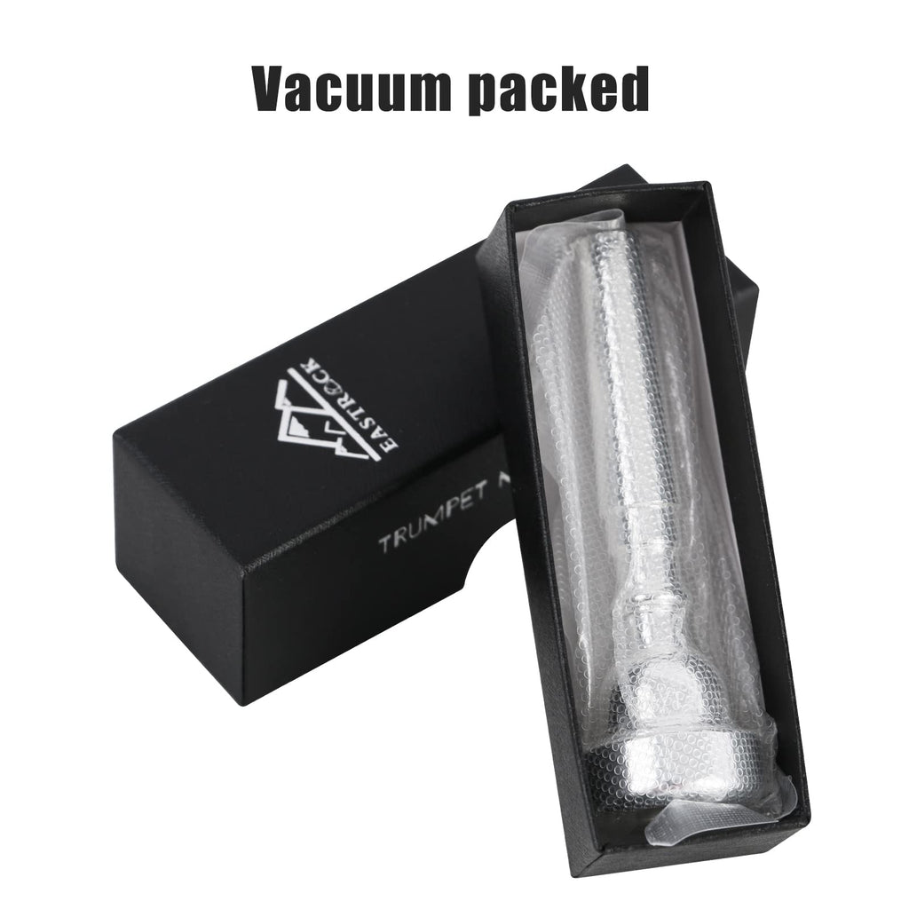 EASTROCK 1.5C Trumpet Mouthpiece Silver Plated Bb Trompeta, Vacuum Packed