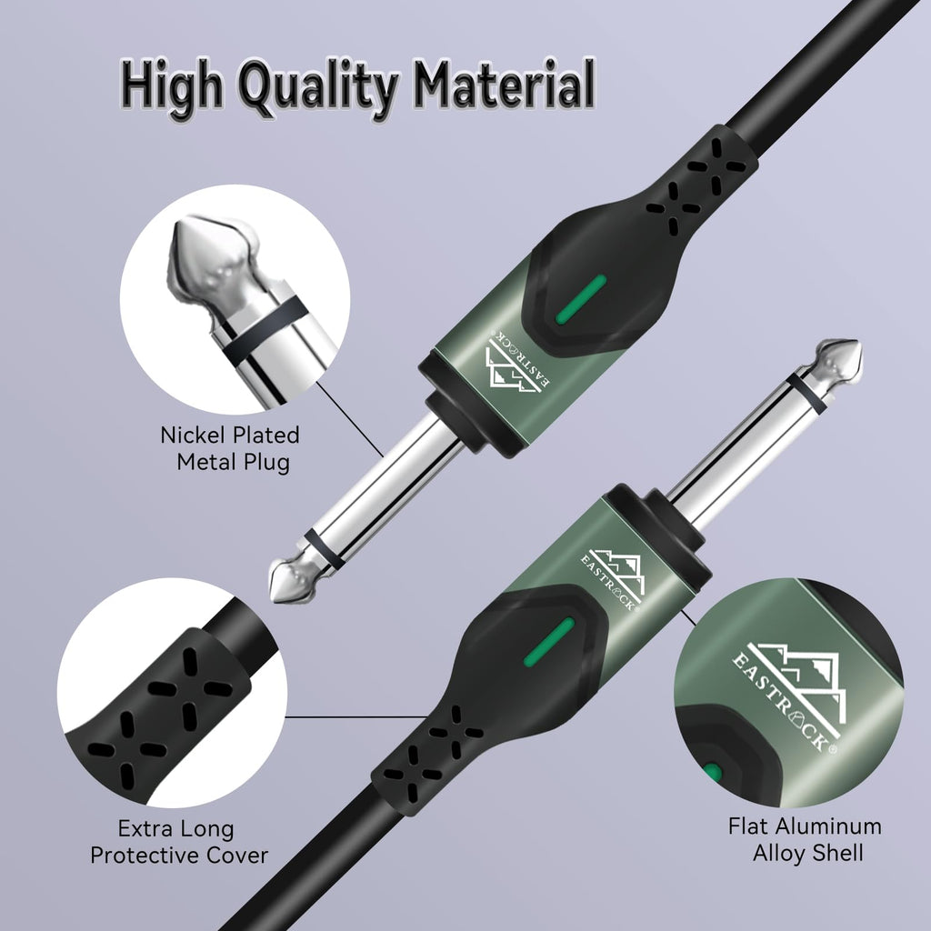 EASTROCK Professional Guitar Cable 10 Feet,Black
