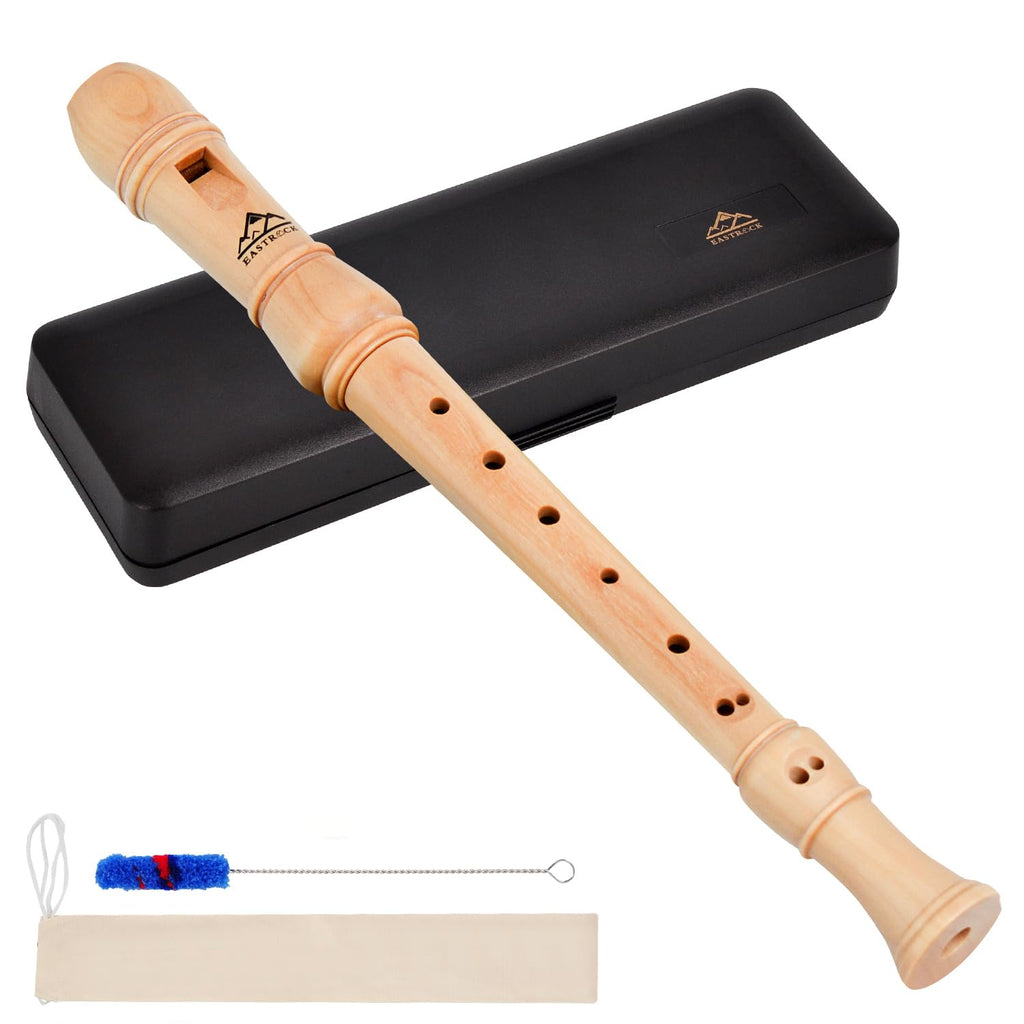 Eastrock 3 Piece Baroque Style Soprano Recorder Instrument C Key with Case