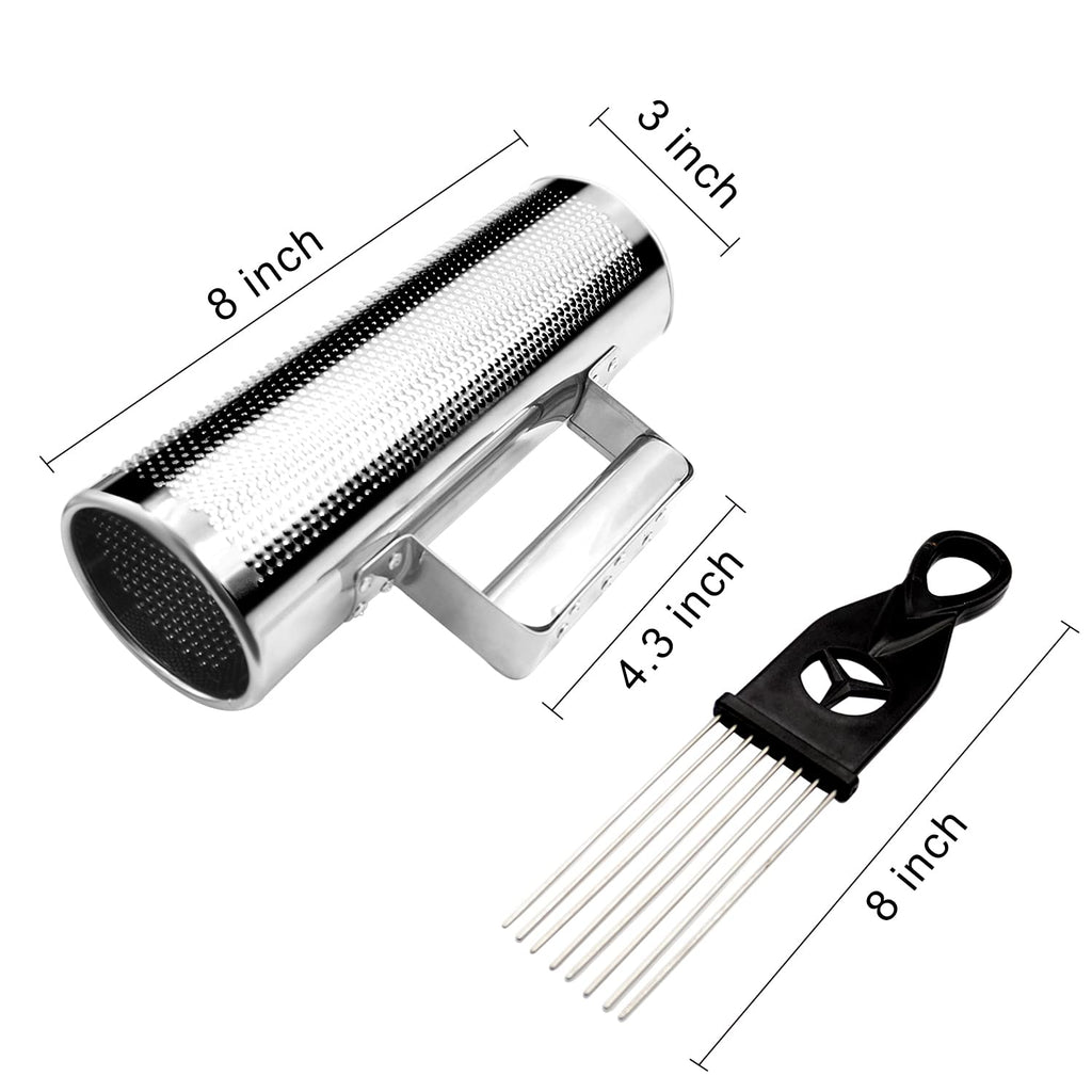 EASTROCK 8" 3" Stainless Steel Guiro Shaker with Scraper for Adult