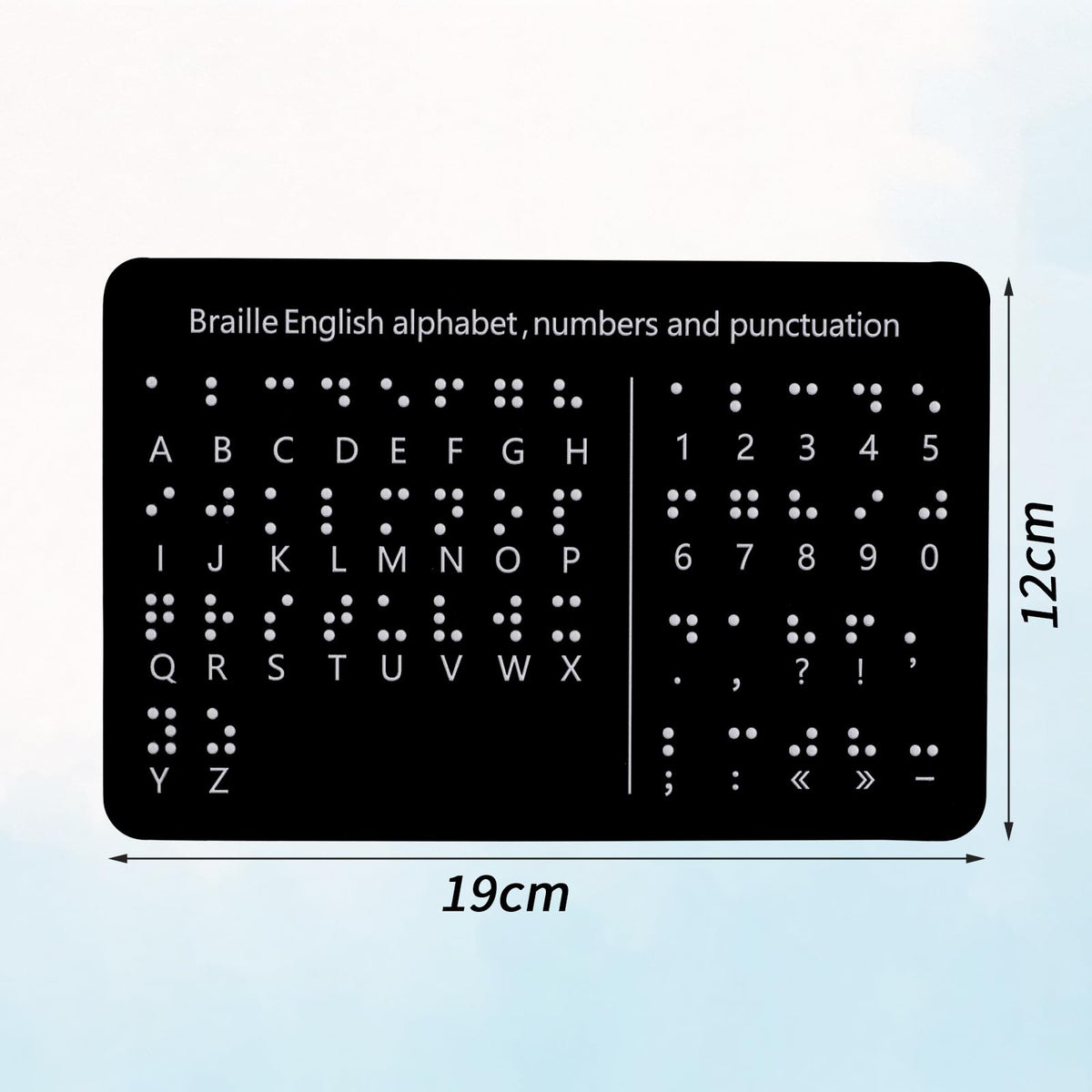 Braille Alphabet Learning Board – Tactile Raised Dot Educational Chart for Beginners