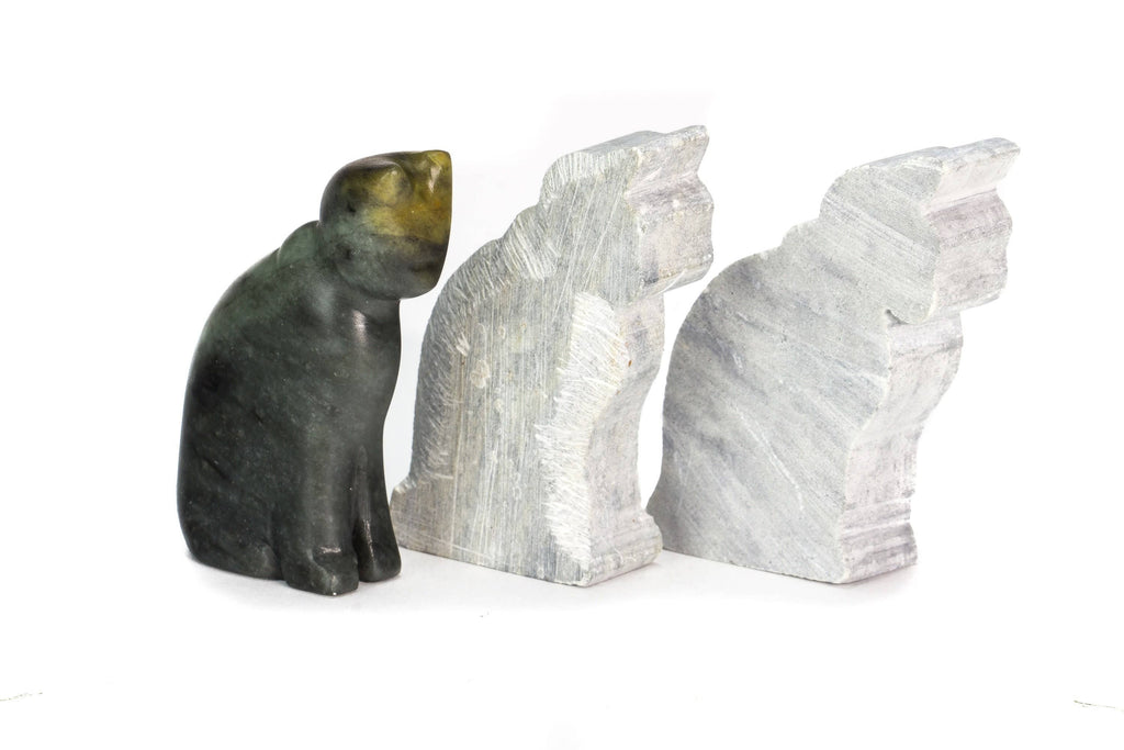 Cat Soapstone Carving Kit for Kids