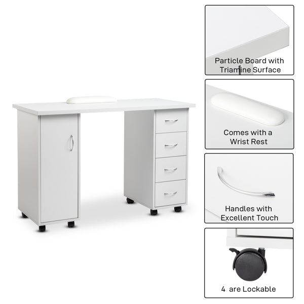 Compact Computer Desk On Wheels