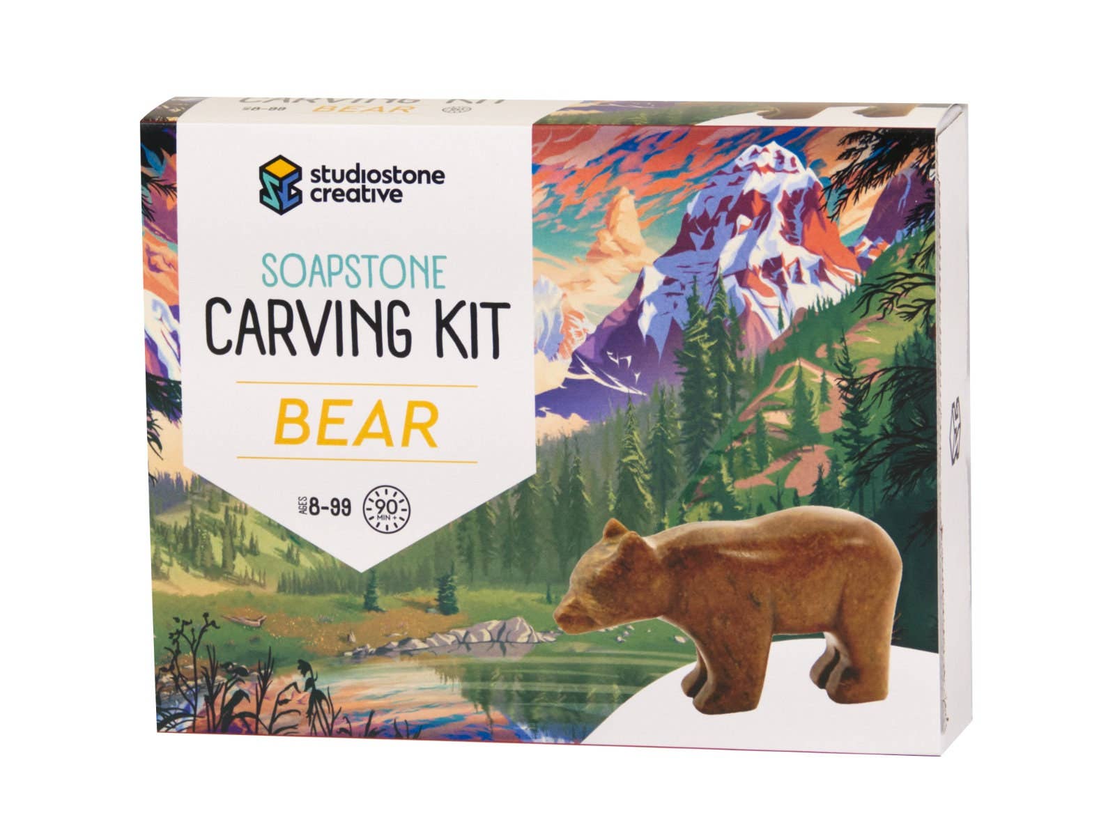 DIY Bear Soapstone Carving Kit for Kids