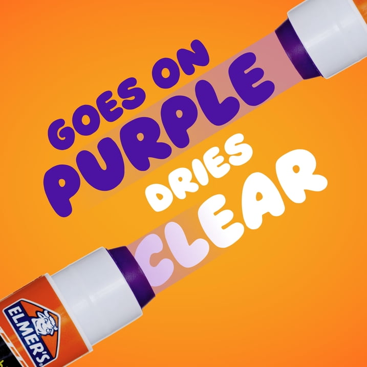 Elmer's Disappearing Purple Washable School Glue Sticks, 6 Gram, 12 Count