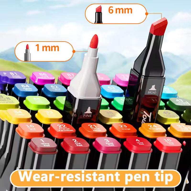 63 pcs Double Headed Oil Marker Set
