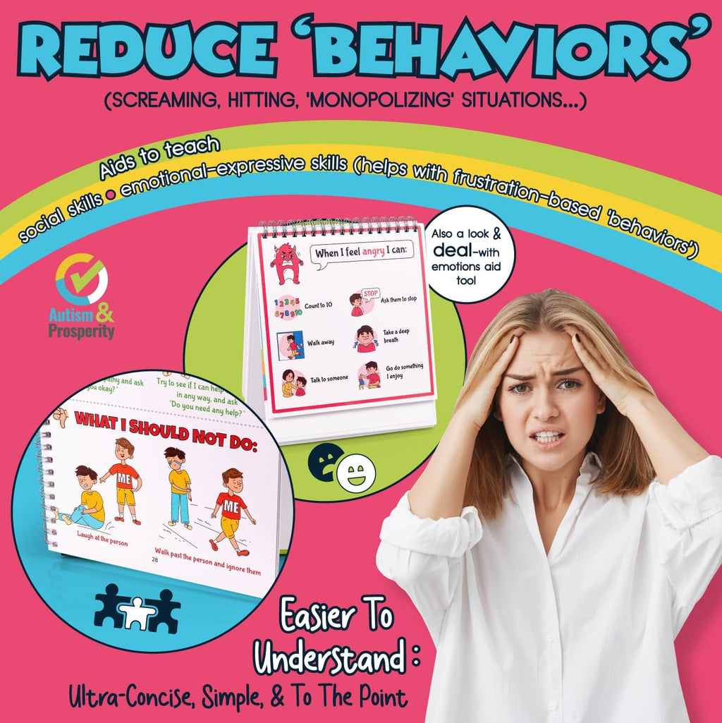 Autism & Prosperity Kids Emotions & Social Life Skills Autistic Children Set ASD Child Boys Girl Teen Learning Materials Toys Game Sensory Special Needs Age Gifts 4 5-7 8-12 Products