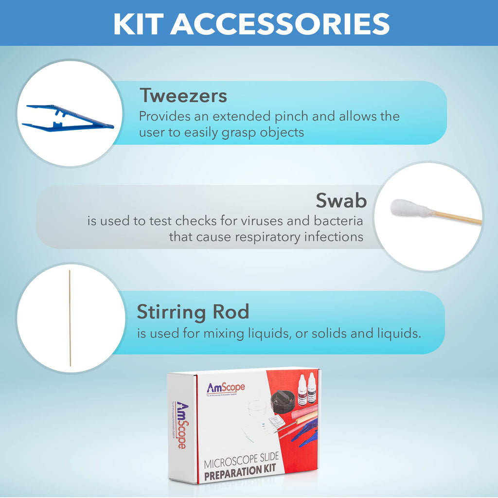 Microscope Slide Preparation Kit - Includes Blank Slides