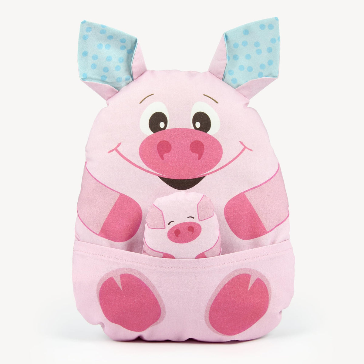 kullaloo Cut & Sew Fabric Panel – Farm Animal Sewing Kit for Beginners – DIY Craft Kit for Girls & Boys with Cow, Pig, Dog & Cat (Happy Farm)