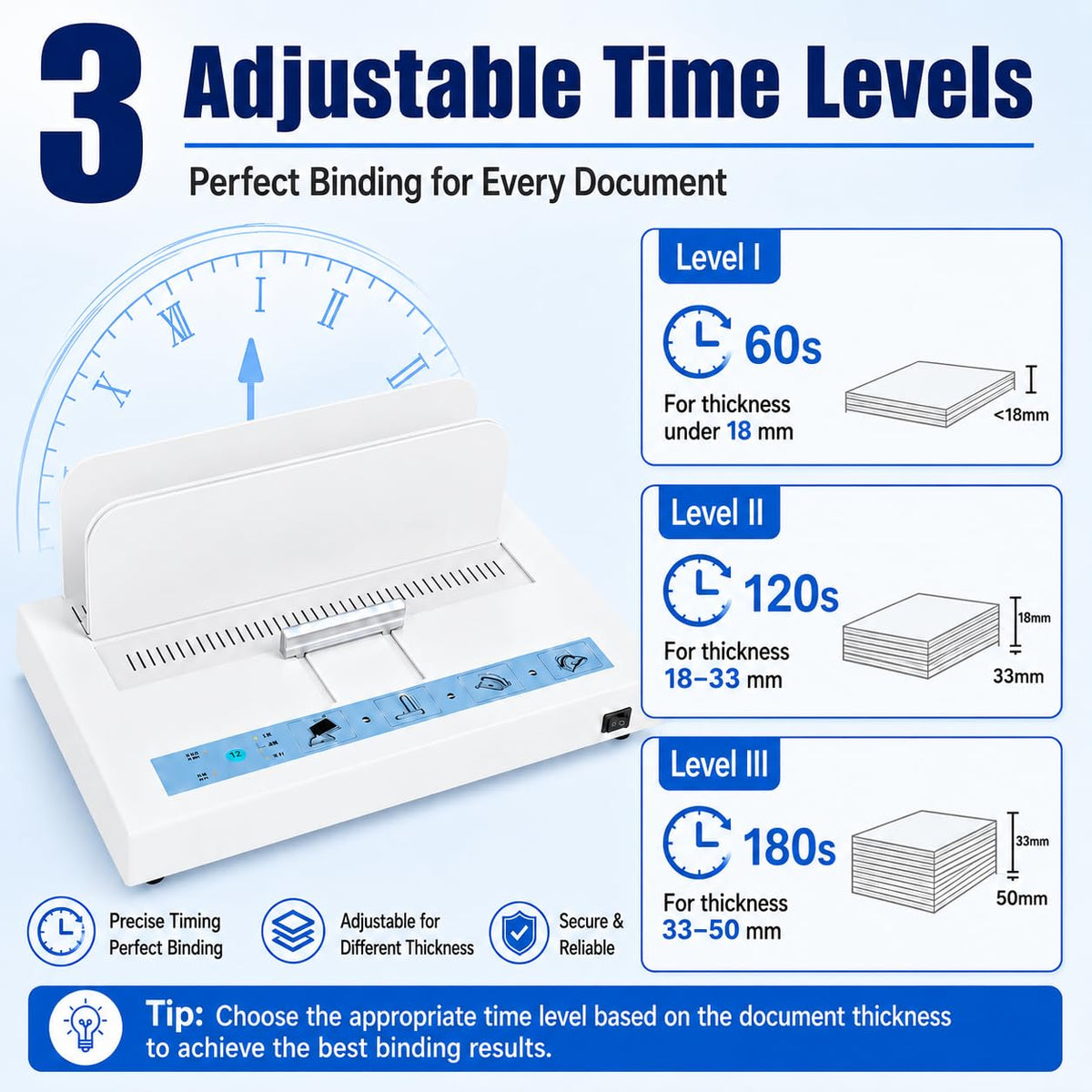 Thermal Binding Machine 500 Sheets Capacity, Book Binding Material