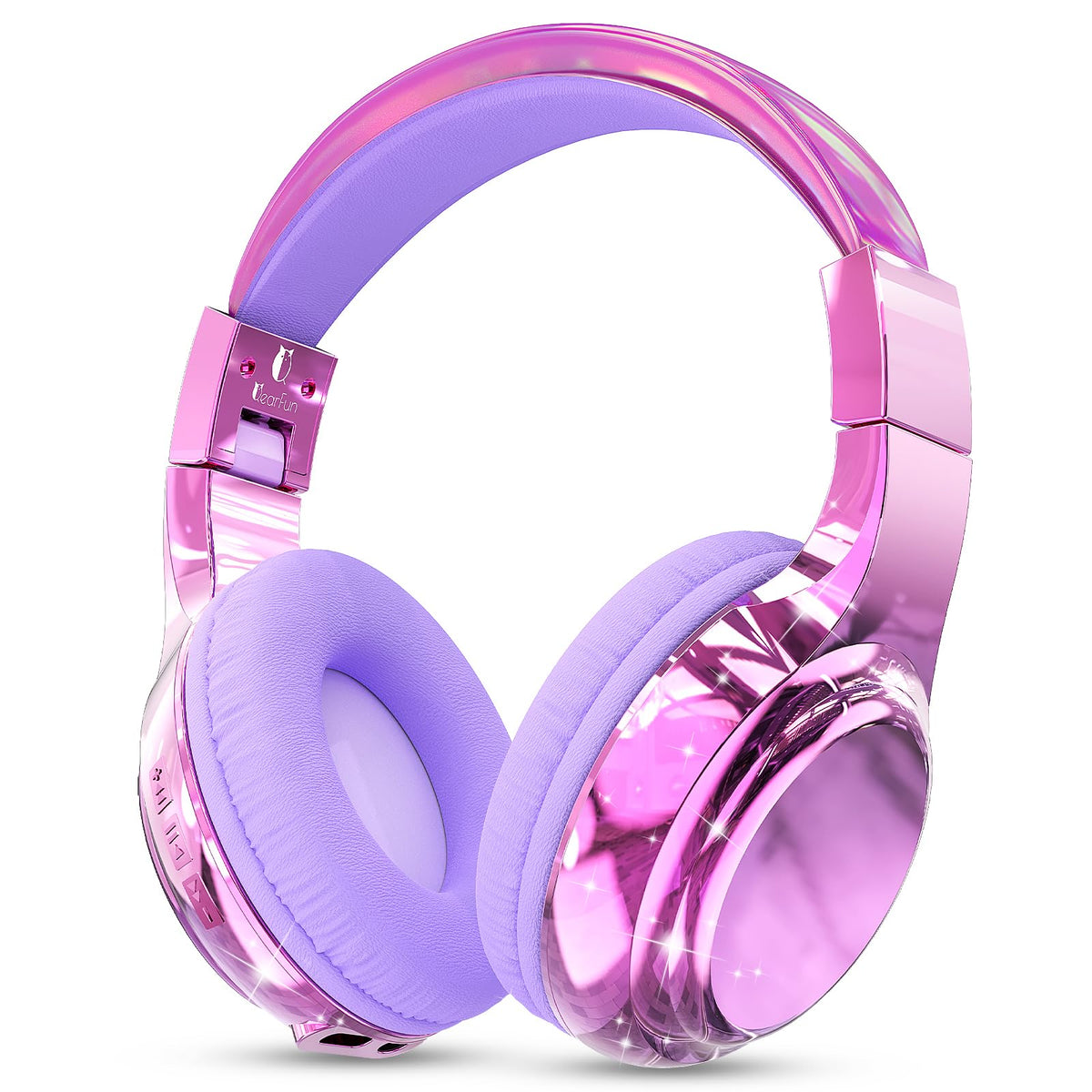QearFun Kids Bluetooth Headphones, 60H Playtime, 74/85/94dB Volume Limit