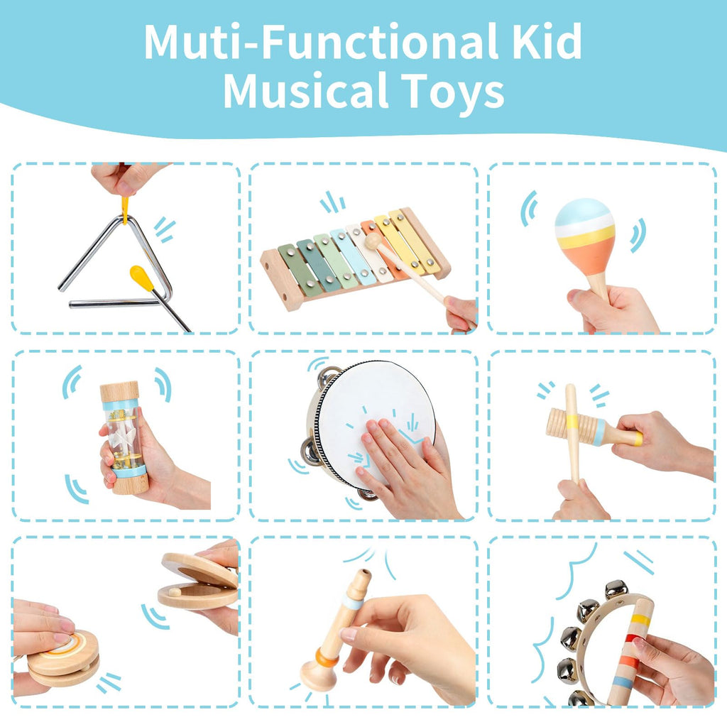 Musical Instruments Set Wooden Montessori