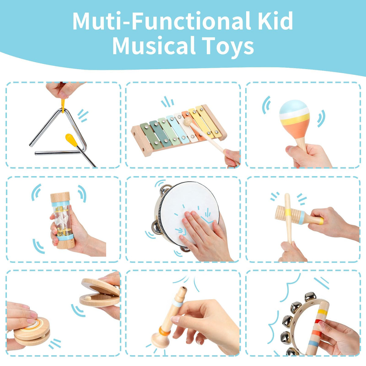 Musical Instruments Set Wooden Montessori