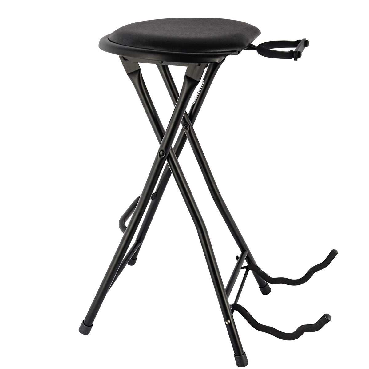EASTROCK Portable Guitar Stool with Stand, Cushioned Seat, Rubber Feet