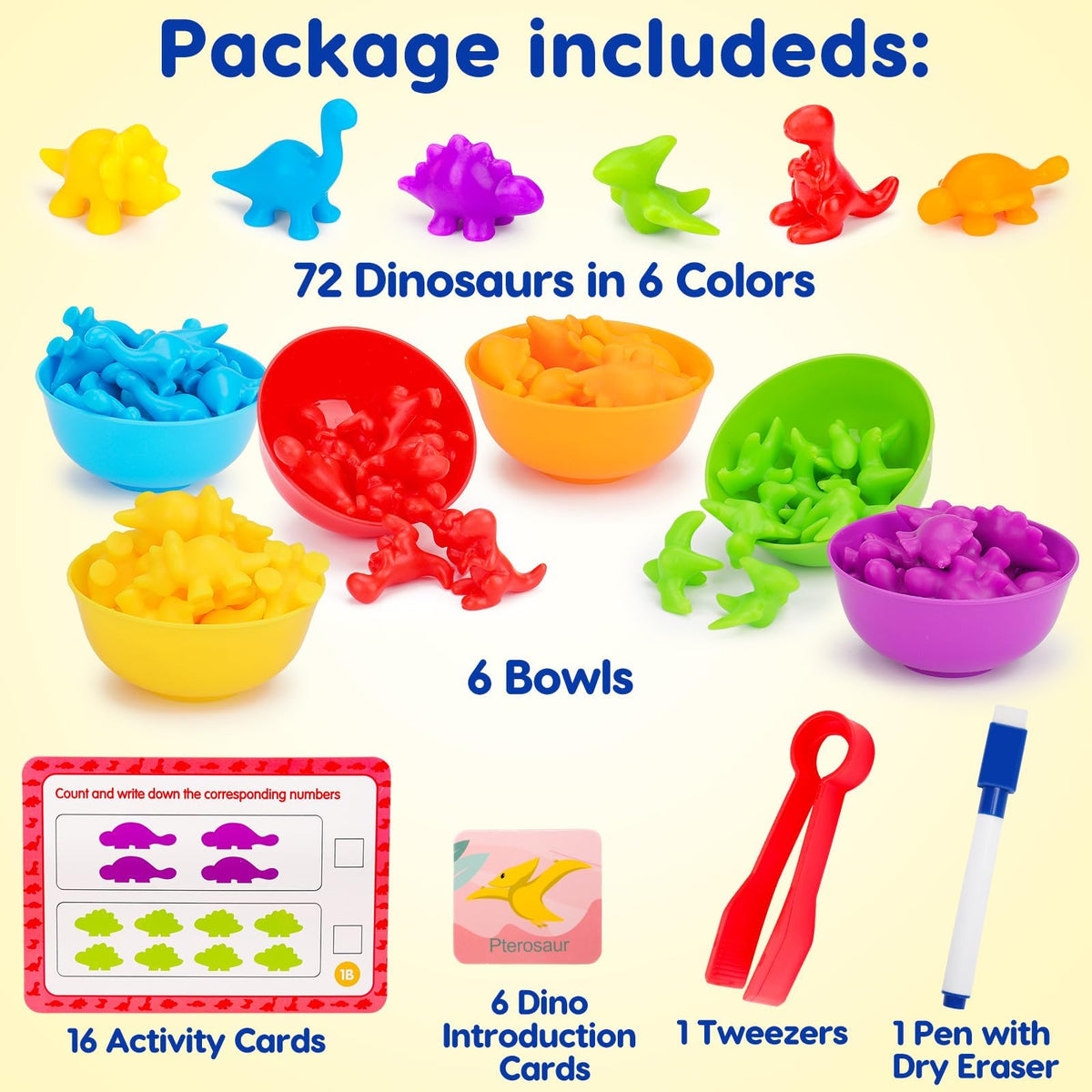 Counting Dinosaurs Montessori