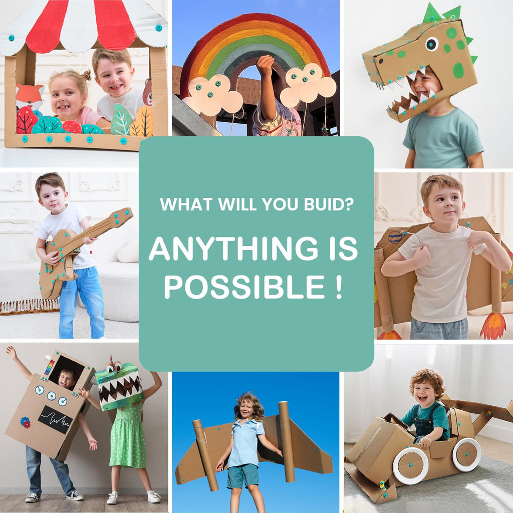 Cardboard Tools for Kids, STEM Construction Kit Safe Cutter Set