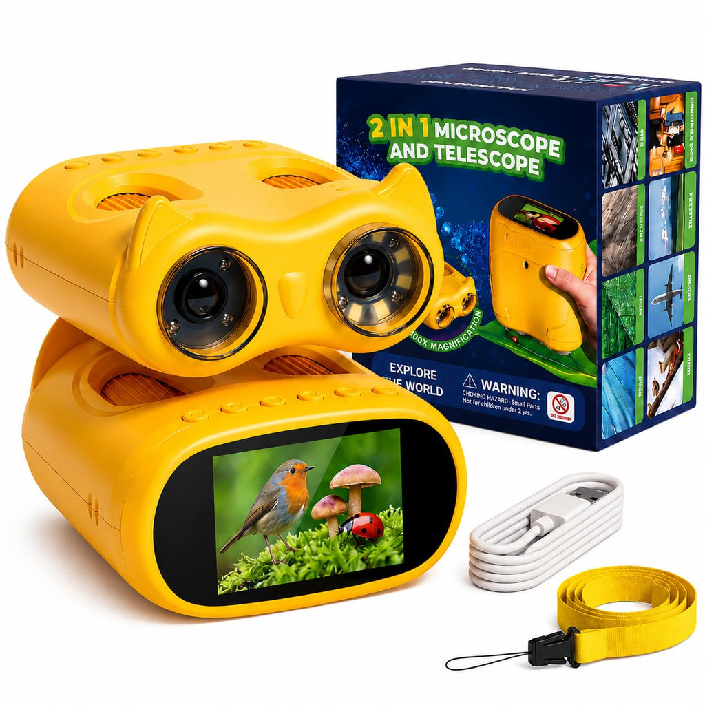 2-in-1 Handheld Microscope and Telescope, 1000X STEM Education Kit