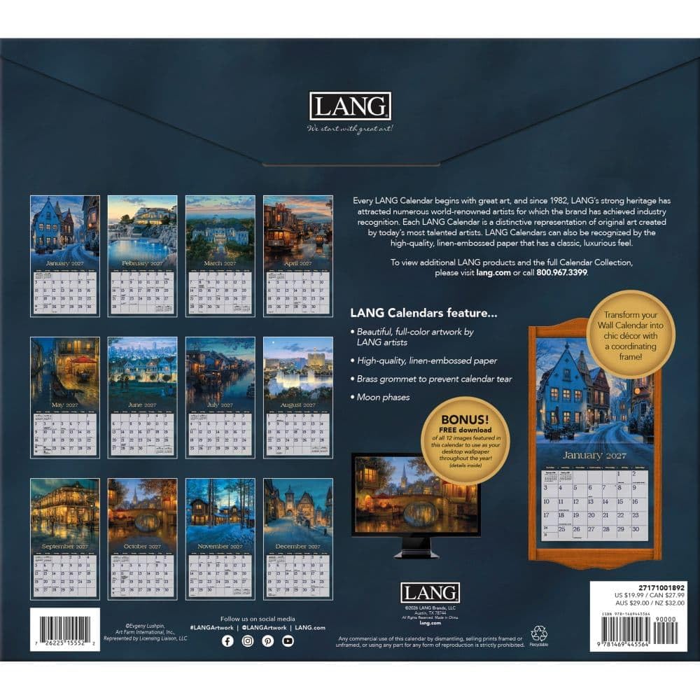 Around the World Special Edition 2027 Wall Calendar by Evgeny Lushpin