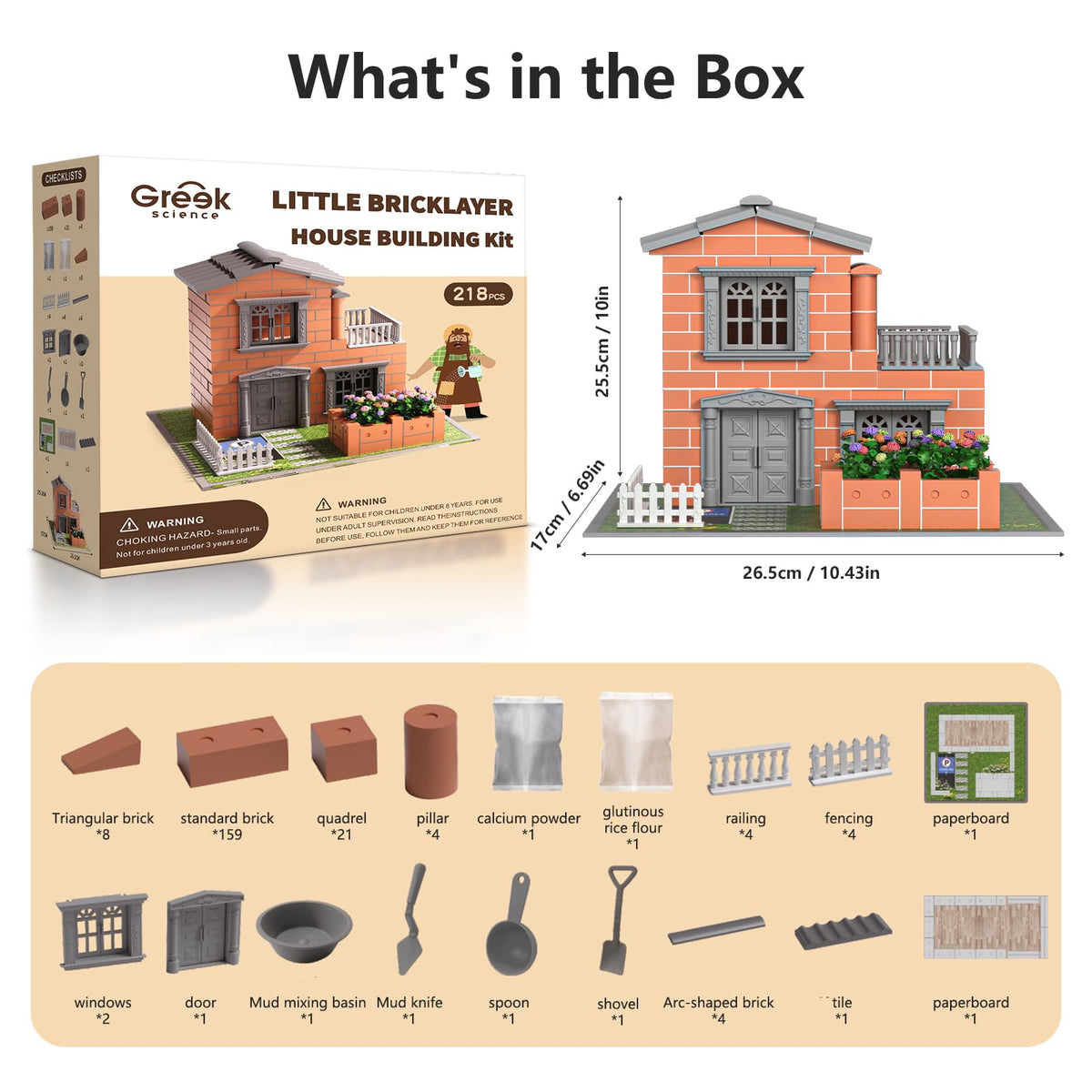 Mini Brick House Building Kit for Kids Age 8+