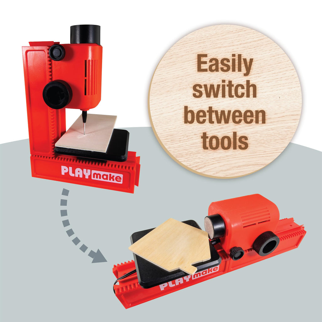 4-in-1 Kids Woodworking Workshop – Real Woodworking Tools, STEM Engineering &  Hands-On Building Kit