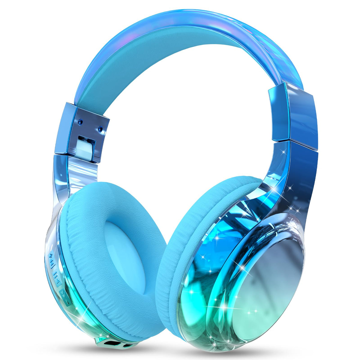 Blue Kids Bluetooth Headphones, 60H Playtime, 74/85/94dB Volume Limit