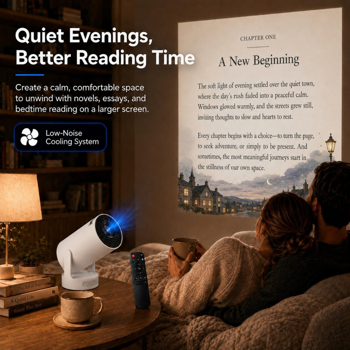 Book Glow Projector, Book Glow Projector for Wall Display Reading