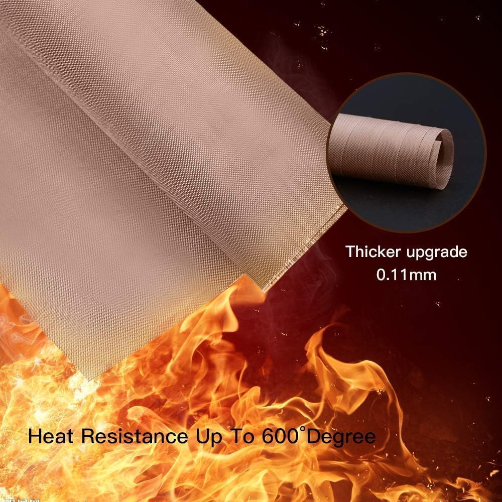 3 Pack PTFE Teflon Sheet for Heat Press Transfer Sheet Non Stick 16 x 20