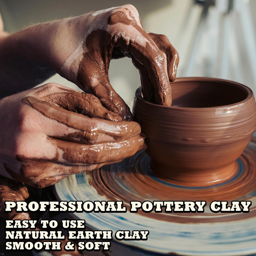 Premium Air Dry Clay for Kids - Natural Modeling Pottery Clay for Wheel, 3.3lbs