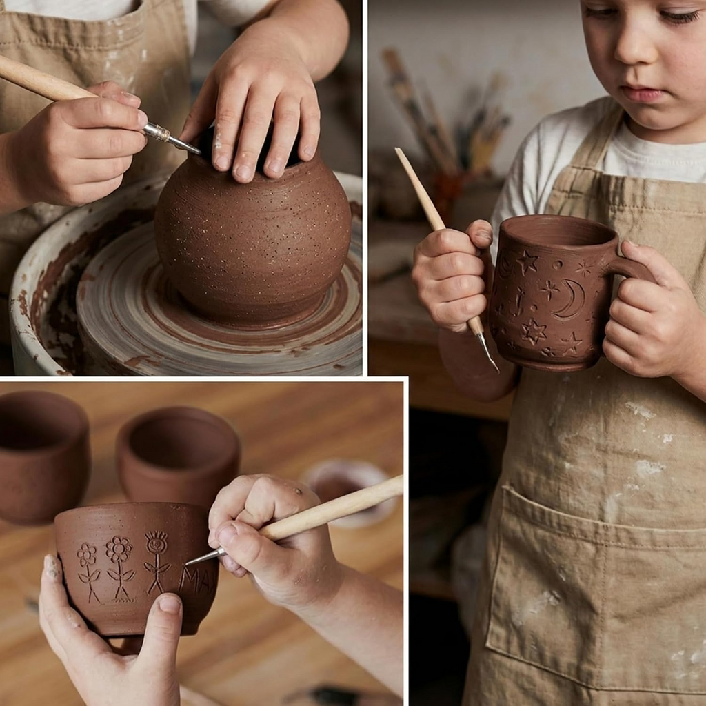 Premium Air Dry Clay for Kids - Natural Modeling Pottery Clay for Wheel, 3.3lbs