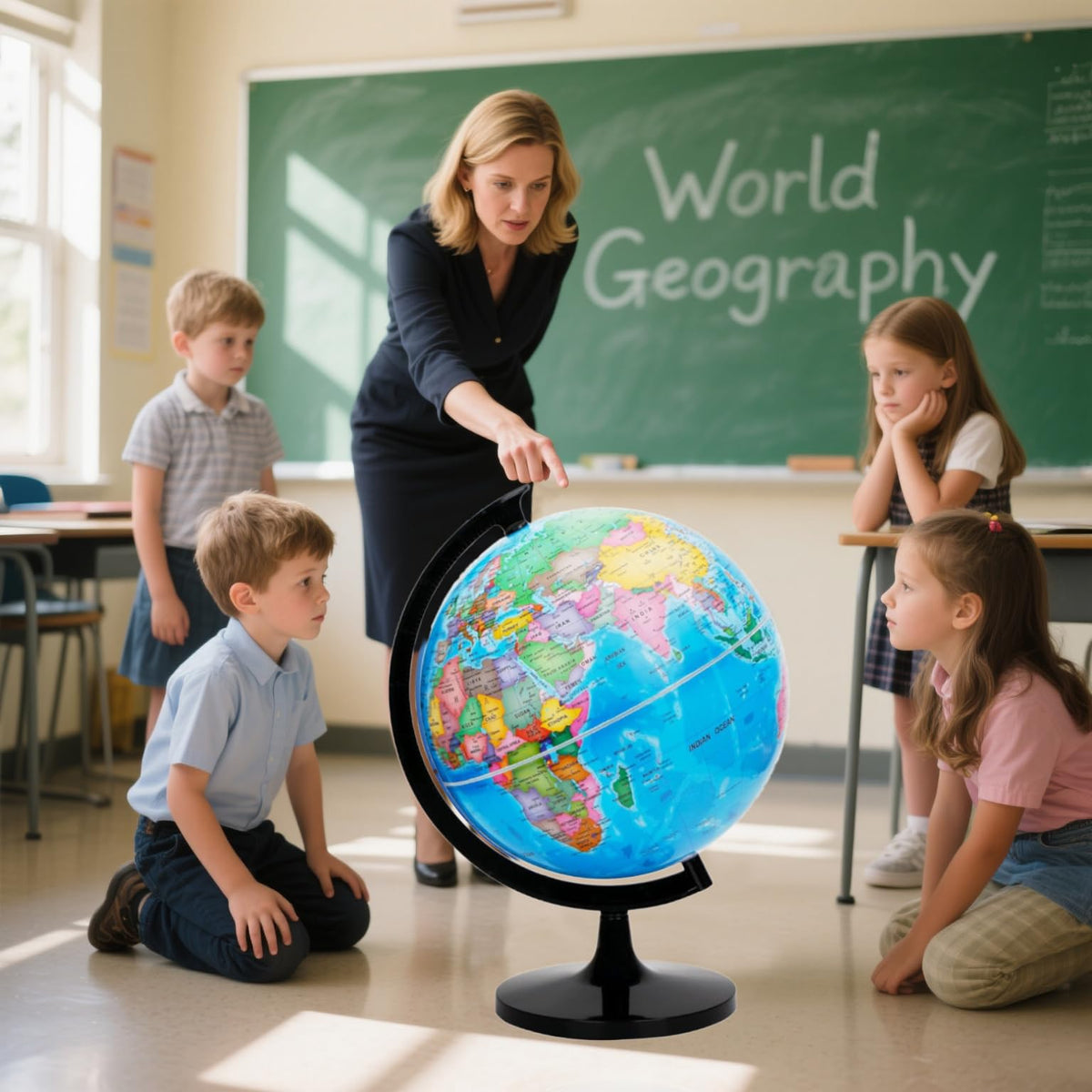 DIY 12-Inch World Globe Building Kit with Magnifying Glass – Hands-On Geography, STEM & Educational Learning