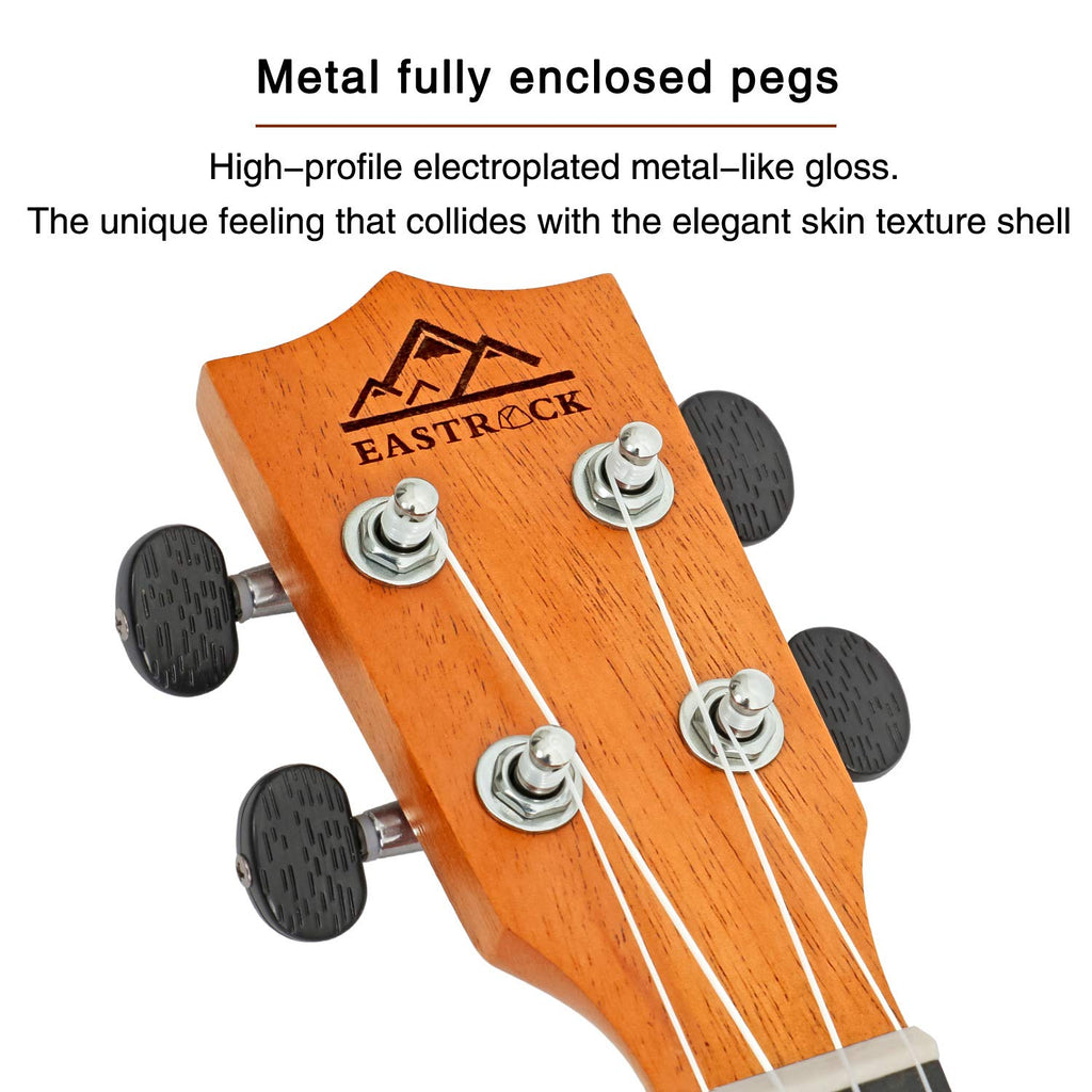 EASTROCK Soprano Ukulele 21 inch Mahogany Beginners Kit