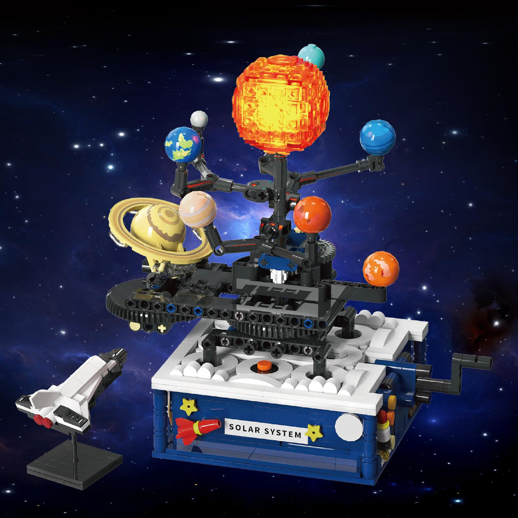 CUBIMANA Solar System Building Sets with Light for Boys 8+ with 8 Planets