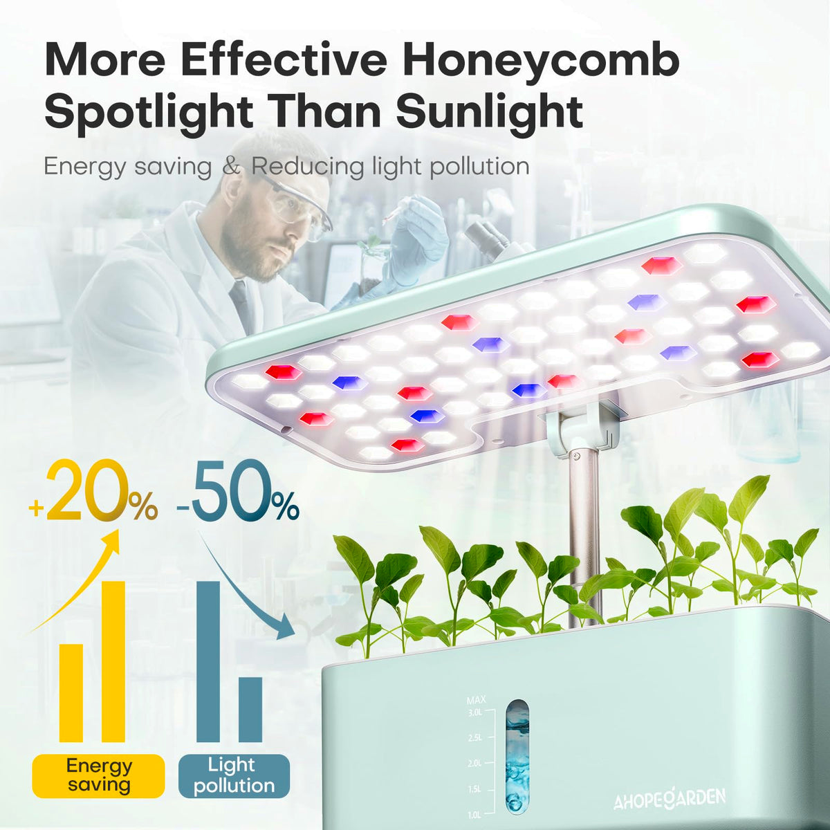 10-Pod Indoor Hydroponic Garden Growing System with LED Grow Light – STEM Plant Science & Gardening Kit