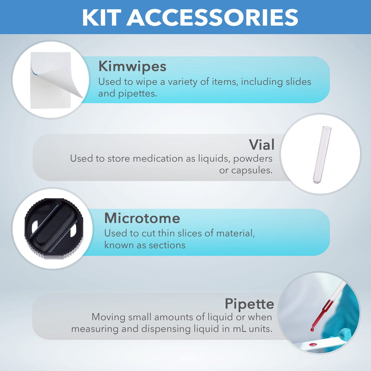 Microscope Slide Preparation Kit - Includes Blank Slides