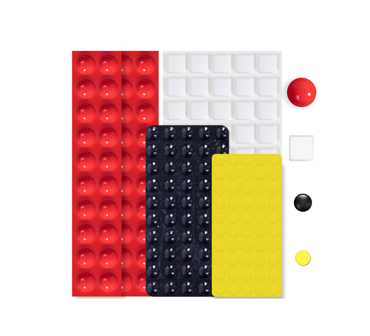 Bump Dots for Visually Impaired 165 Pcs Combo Pack(Red,Yellow,Black,White) Braille Stickers Raised Tactile Dots