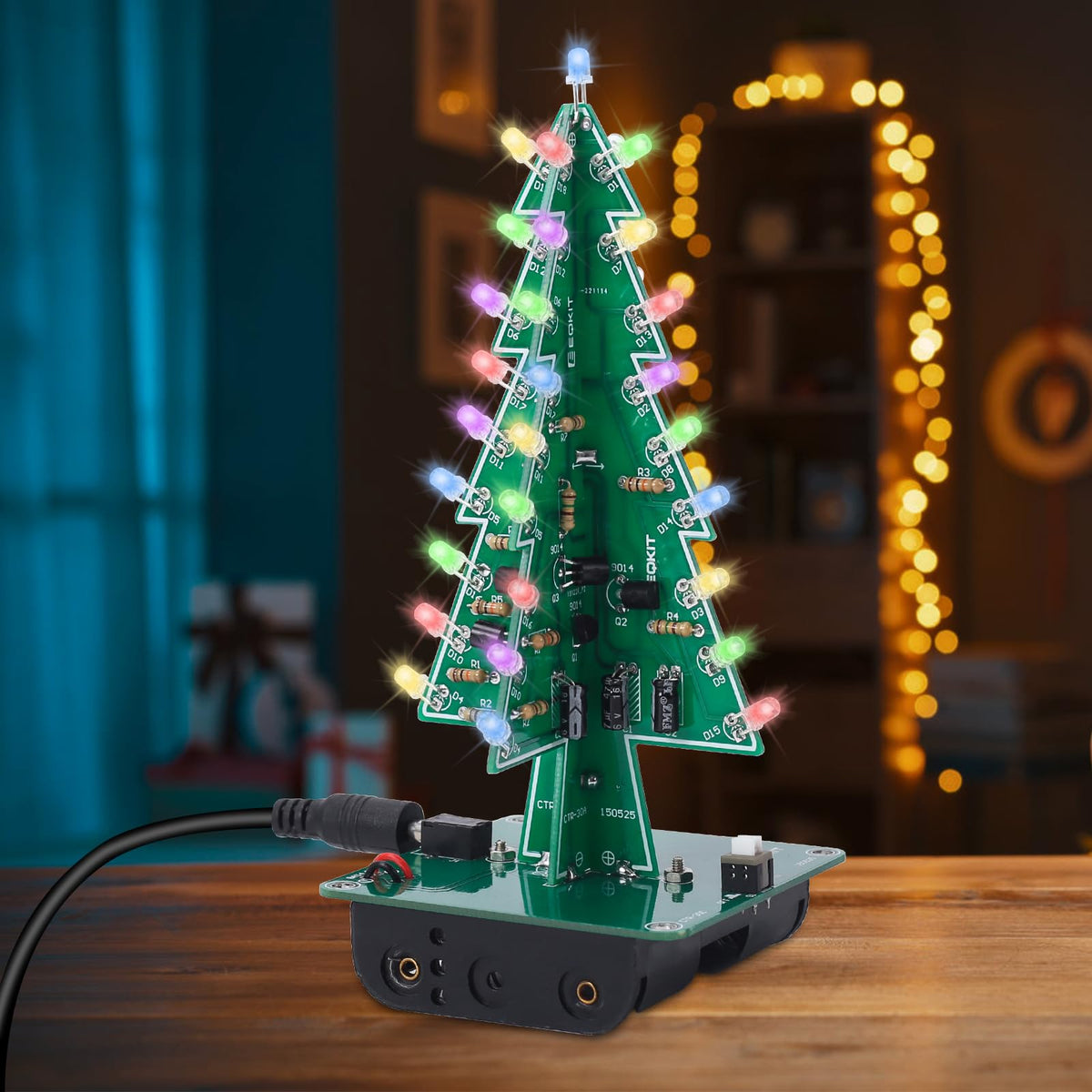 3D LED Christmas Tree Soldering Kit – DIY Electronics STEM Project with 36 RGB Lights