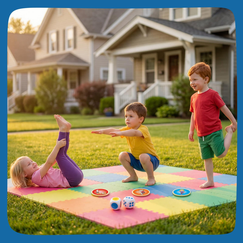 Movement Dice Game – 20-Piece Wooden Gross Motor Activity Set | Balance, Coordination, Physical Education