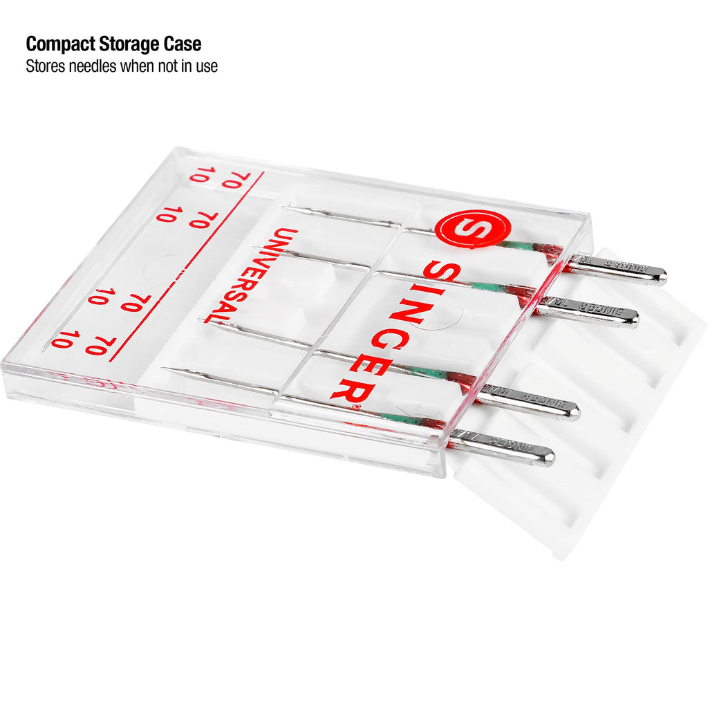 SINGER Universal Needles, 70/10, 5Ct, for Sheer & Lightweight Fabrics